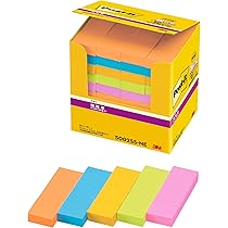 Amazon.co.jp: 3M ポストイット 付箋 強粘着 大きい ネオンカラー 75